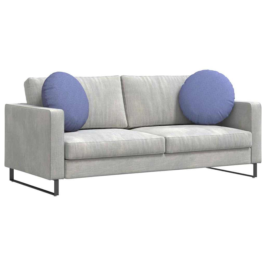 Zitkussens 2 pcs Jeans Blauw Ø50 x 19 cm Stof