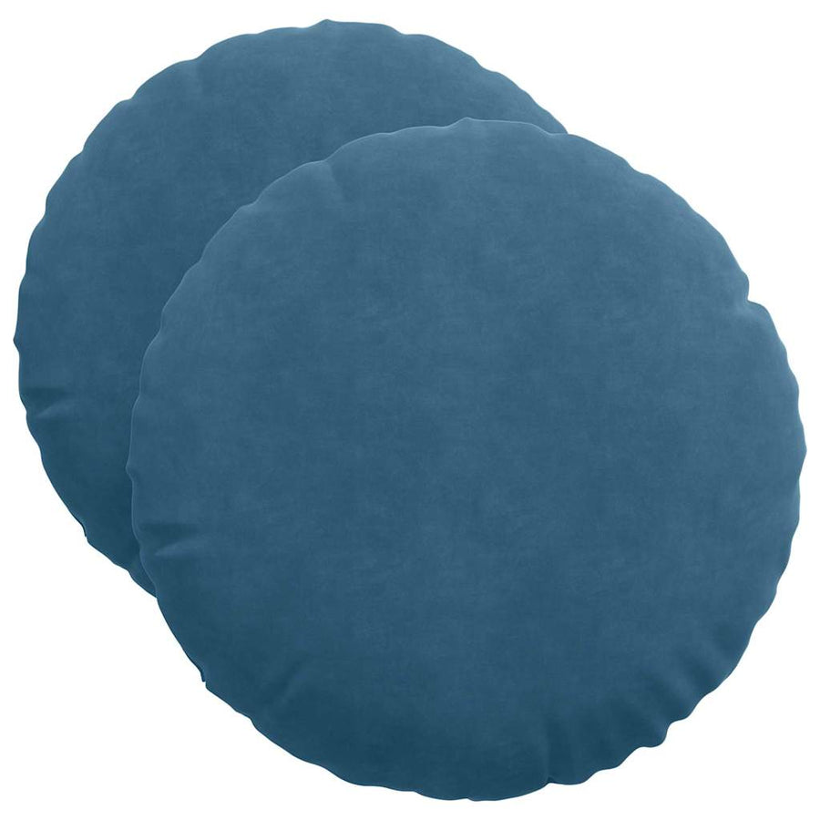 Zitkussens 2 pcs Blauw Ø 40 x 13 cm Fluweel