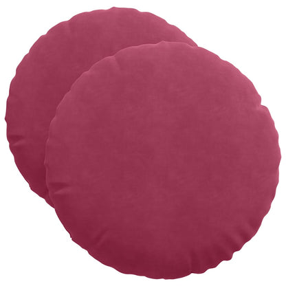 Zitkussens 2 pcs Wijnrood Ø 40 x 13 cm Fluweel