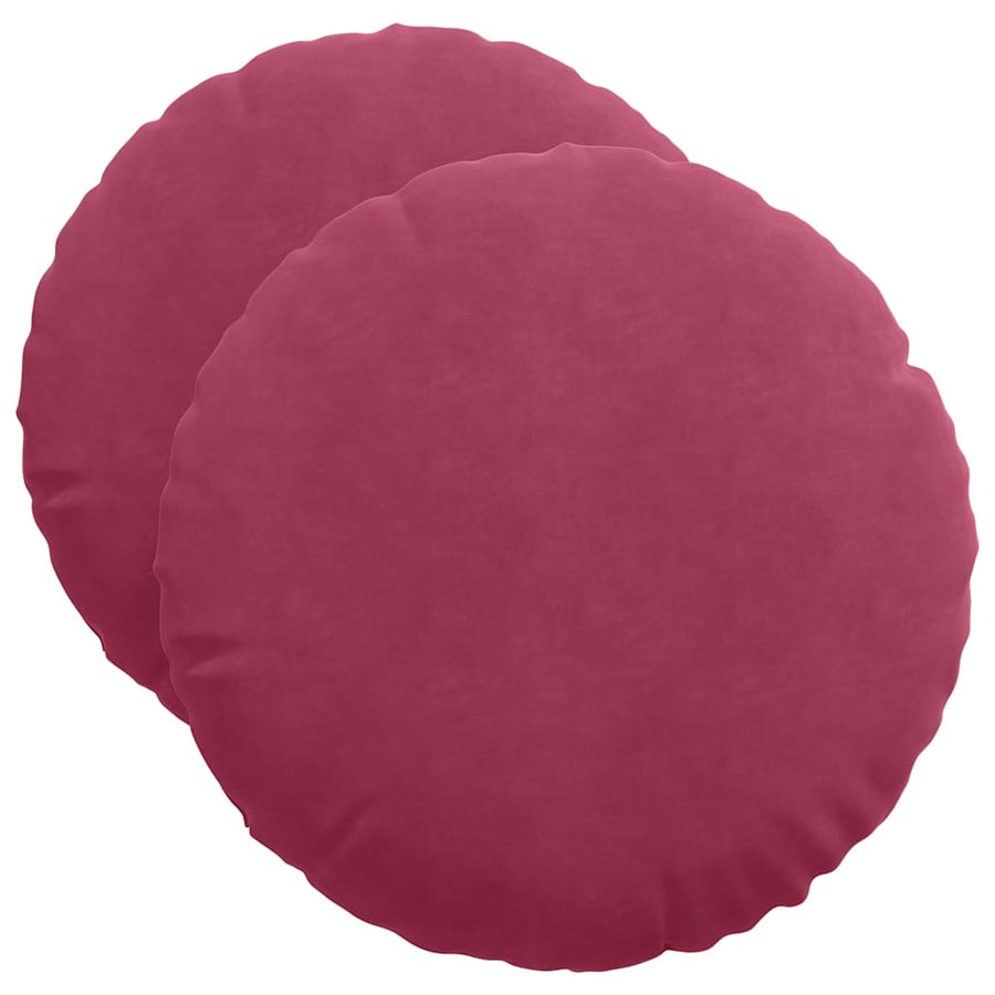 Zitkussens 2 pcs Wijnrood Ø 40 x 13 cm Fluweel