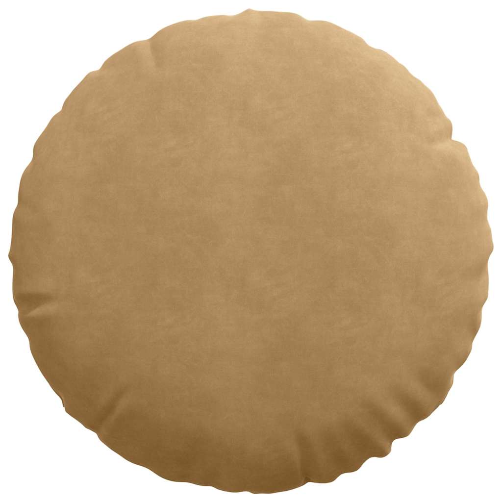 Zitkussens 2 pcs Bruin Ø50 x 19 cm Fluweel