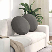 Zitkussens rond 50 cm lichtgrijs katoen stof (2 stuks)