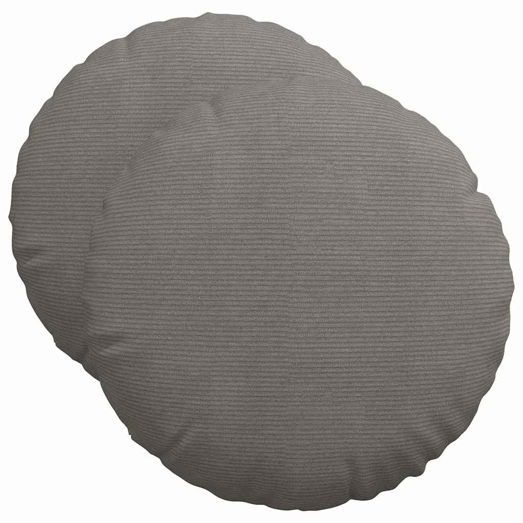 Zitkussens 2 pcs Lichtgrijs Ø 50 cm Katoen Stof