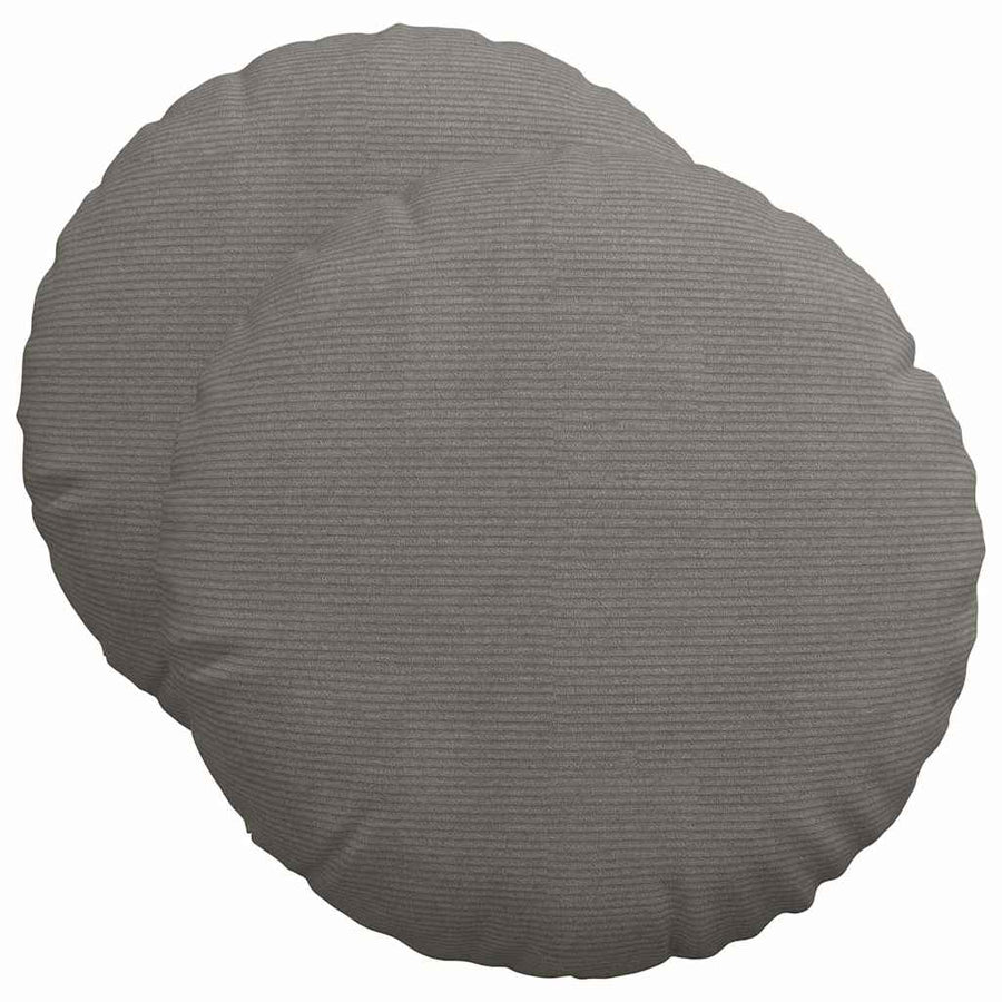 Zitkussens 2 pcs Lichtgrijs Ø 50 cm Katoen Stof