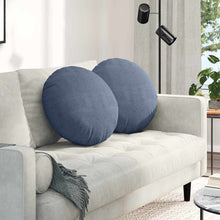 Zitkussens 2 pcs Blauw Ø 50 cm Katoen Stof