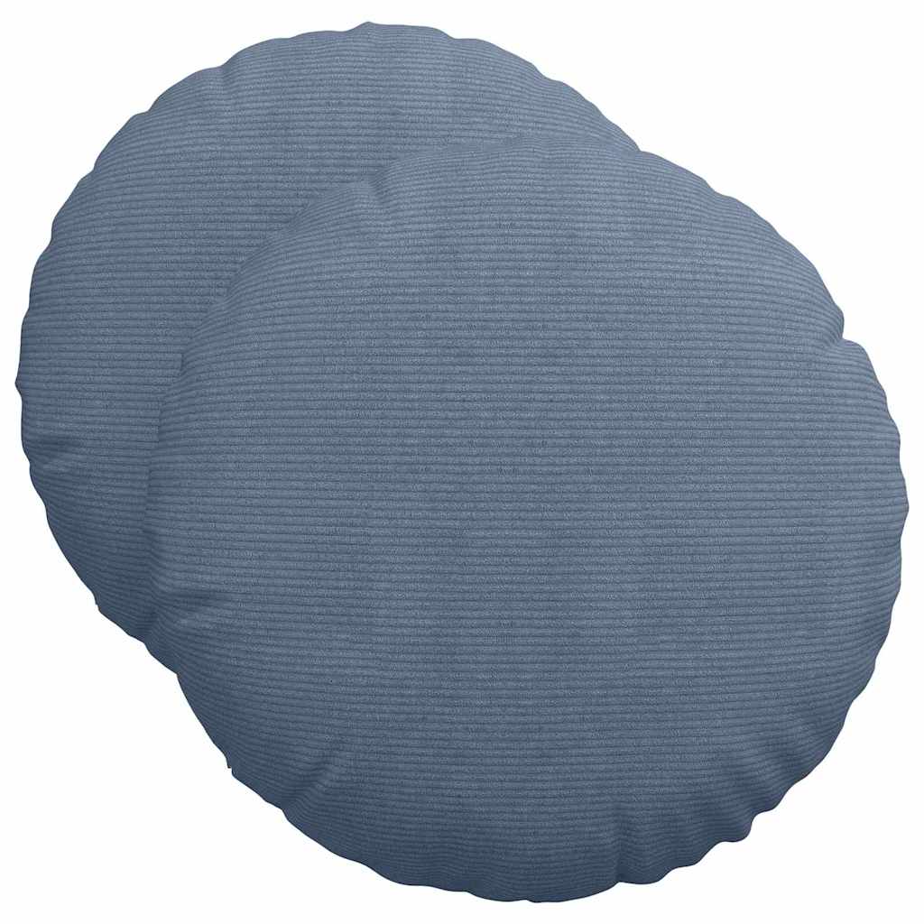 Zitkussens 2 pcs Blauw Ø 50 cm Katoen Stof