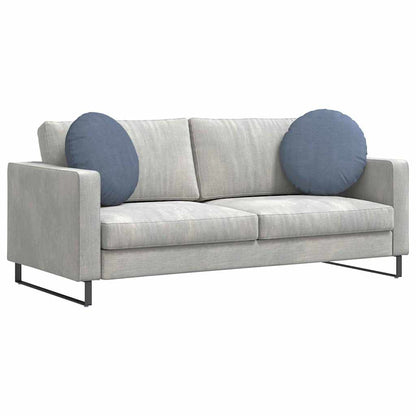 Zitkussens 2 pcs Blauw Ø 50 cm Katoen Stof