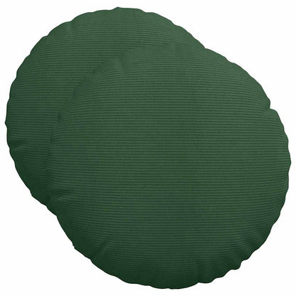 Zitkussens 2 pcs Donkergroen Ø 50 cm Katoen Stof