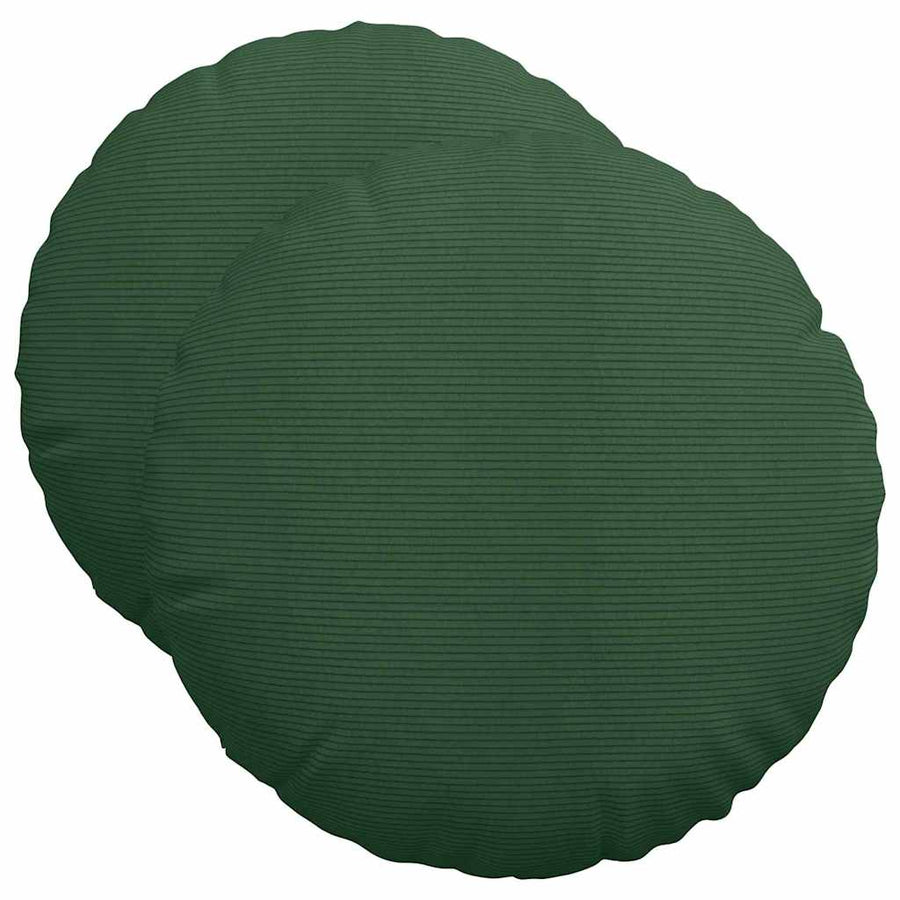Zitkussens 2 pcs Donkergroen Ø 50 cm Katoen Stof