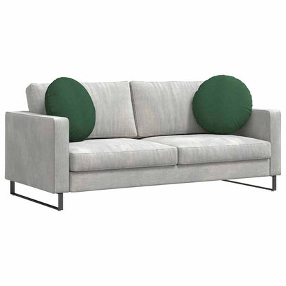 Zitkussens 2 pcs Donkergroen Ø 50 cm Katoen Stof