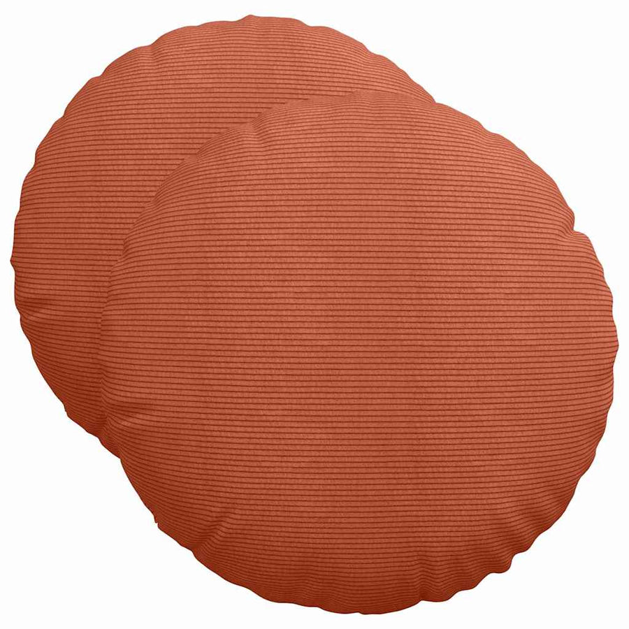 Zitkussens 2 pcs Rood-oranje Ø 50 cm Katoen Stof
