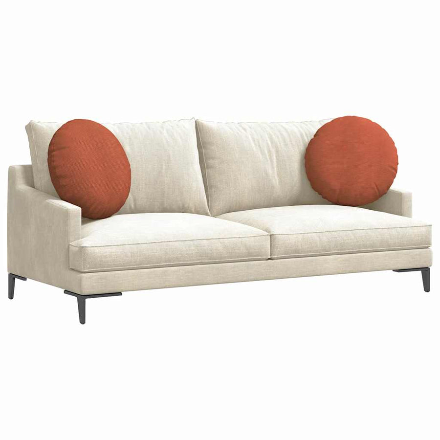 Zitkussens 2 pcs Rood-oranje Ø 50 cm Katoen Stof