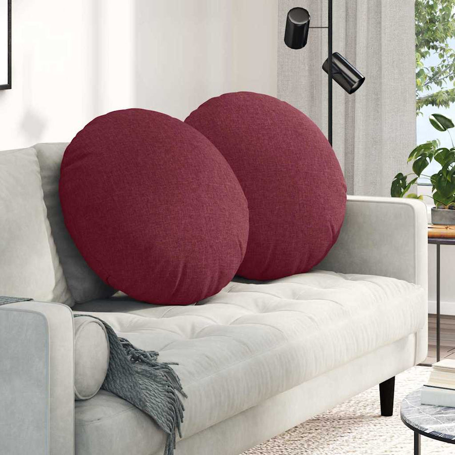 Zitkussens 2 pcs Wijnrood Ø60 x 21 cm Stof