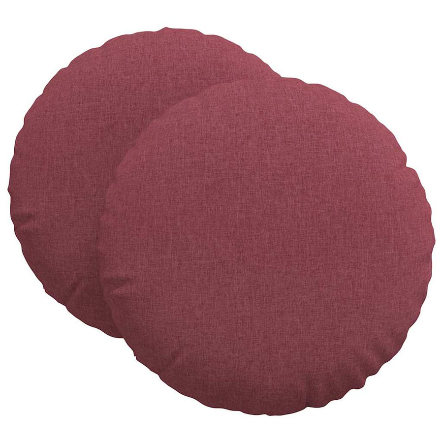 Zitkussens 2 pcs Wijnrood Ø60 x 21 cm Stof