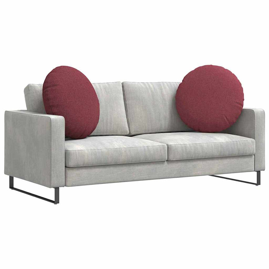 Zitkussens 2 pcs Wijnrood Ø60 x 21 cm Stof