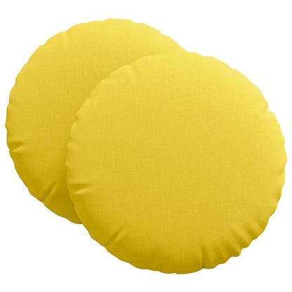 Zitkussens 2 pcs Lichtgeel Ø60 x 21 cm Stof