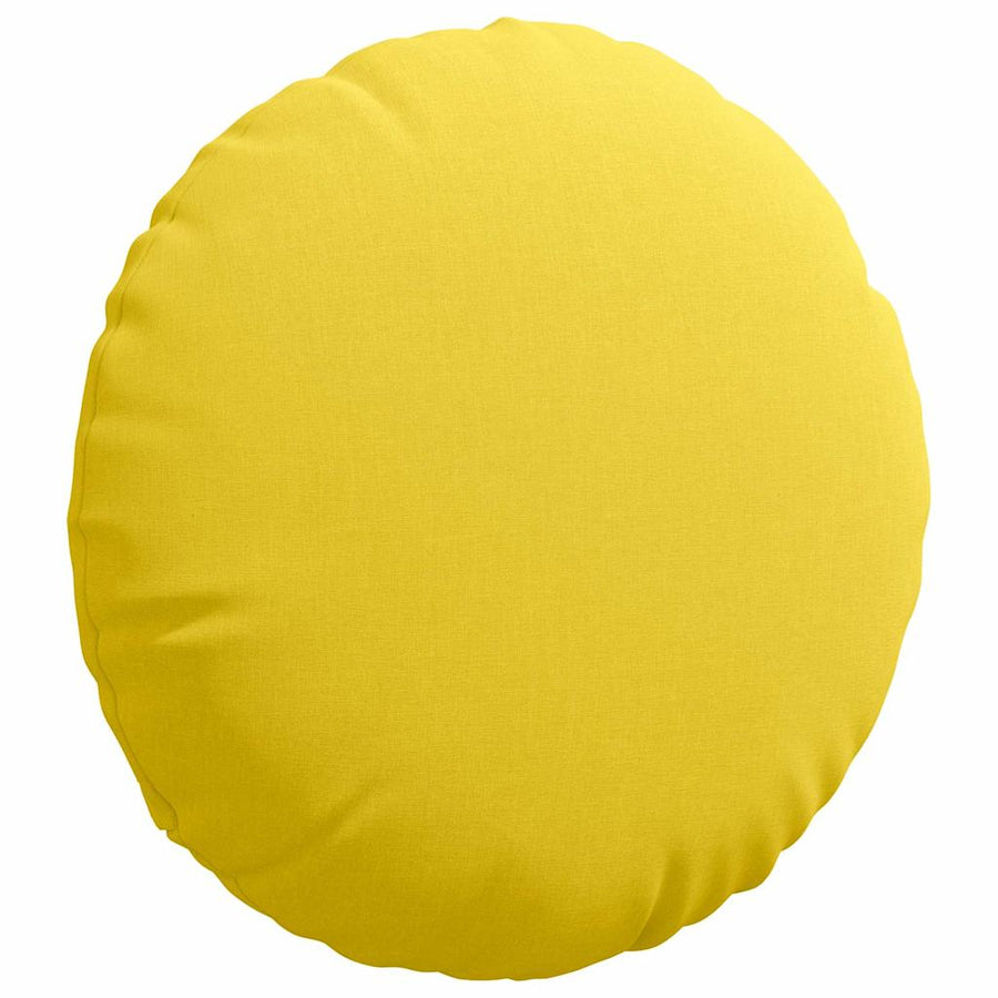 Zitkussens 2 pcs Lichtgeel Ø60 x 21 cm Stof