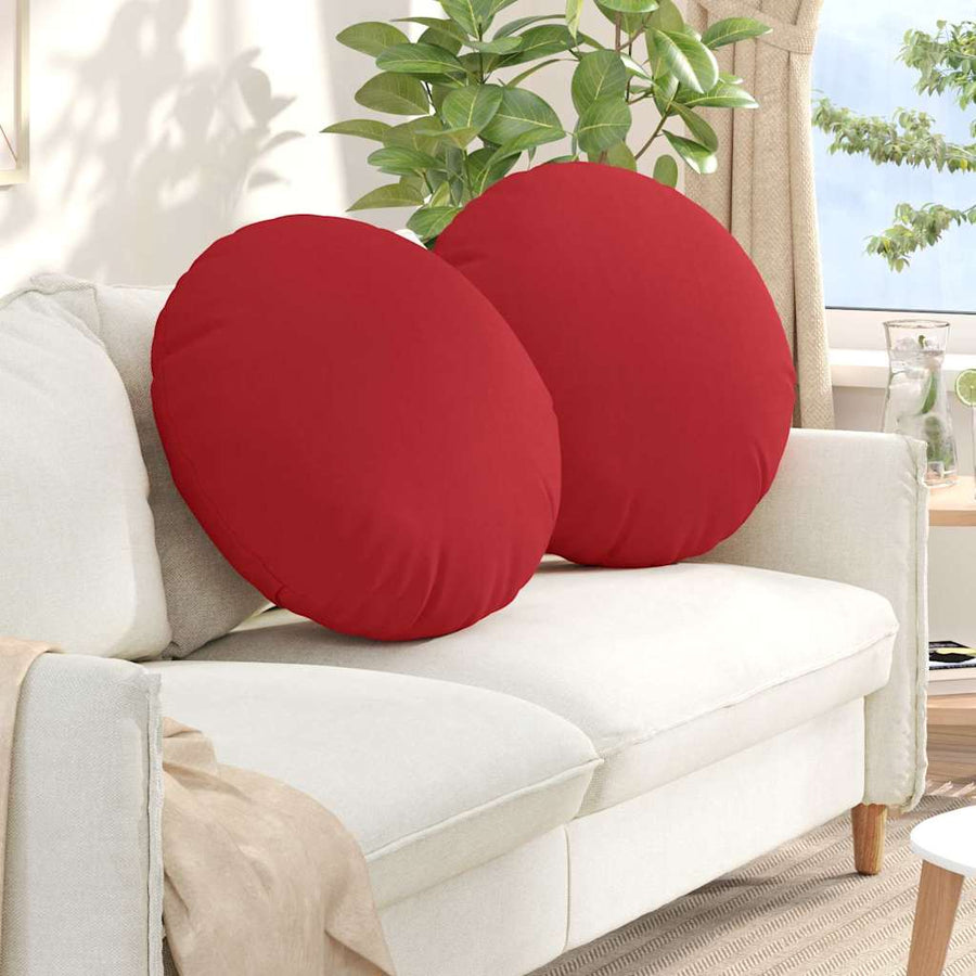 Zitkussens 2 pcs Rood Ø60 x 21 cm Stof