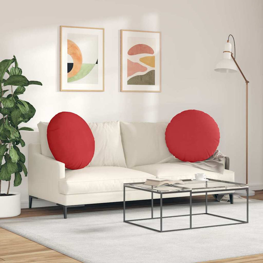 Zitkussens 2 pcs Rood Ø60 x 21 cm Stof