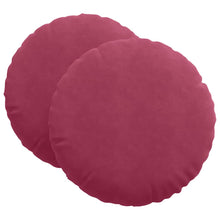 Zitkussens 2 pcs Wijnrood Ø 40 x 13 cm Fluweel