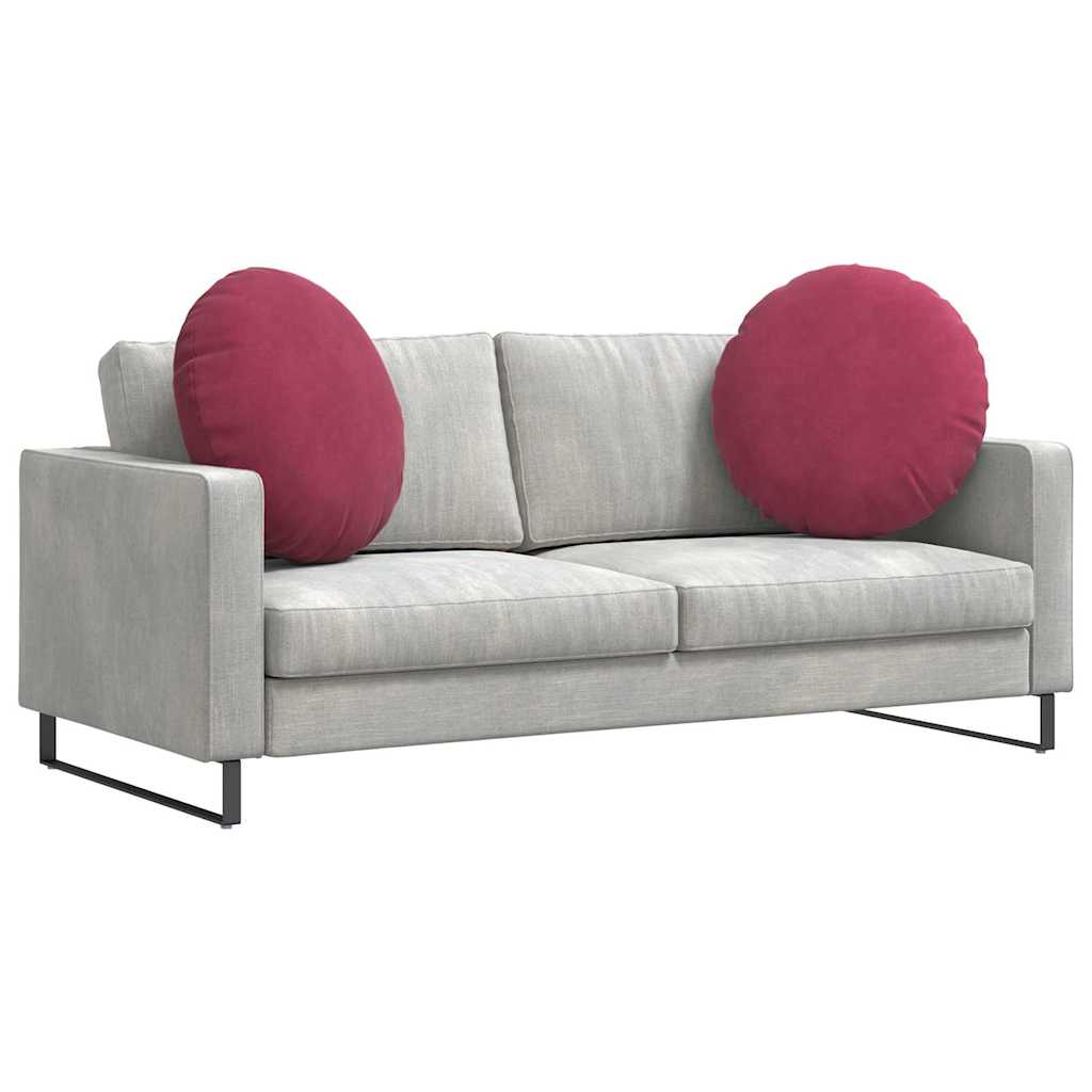 Zitkussens 2 pcs Wijnrood Ø 40 x 13 cm Fluweel