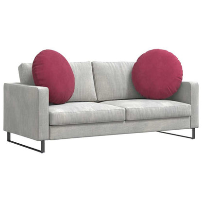 Zitkussens 2 pcs Wijnrood Ø 40 x 13 cm Fluweel