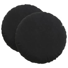 Zitkussens 2 pcs Zwart Ø 40 x 13 cm Fluweel