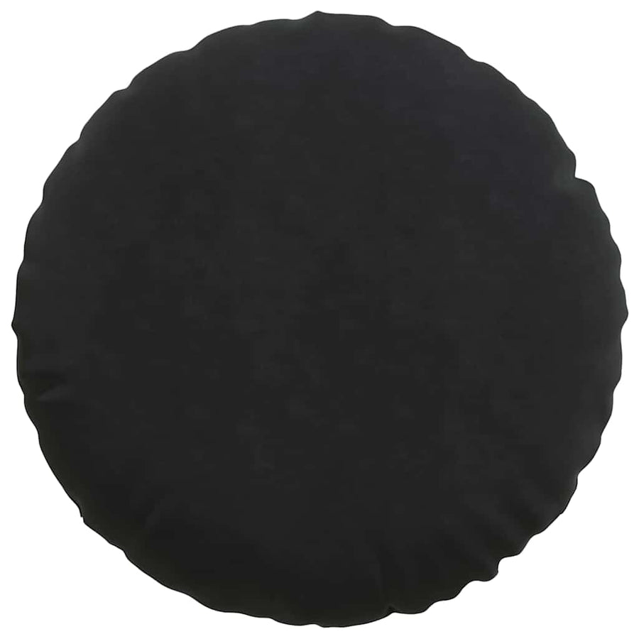 Zitkussens 2 pcs Zwart Ø 40 x 13 cm Fluweel