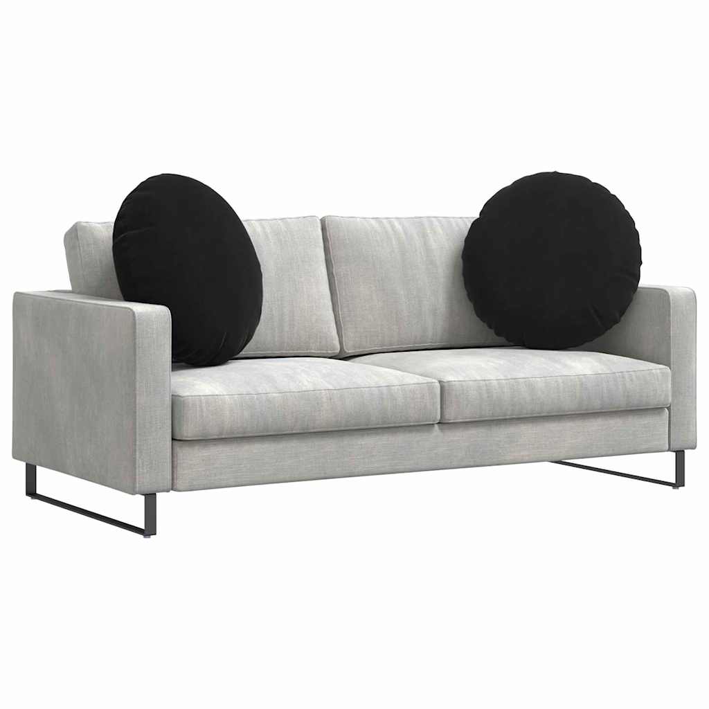 Zitkussens 2 pcs Zwart Ø 40 x 13 cm Fluweel