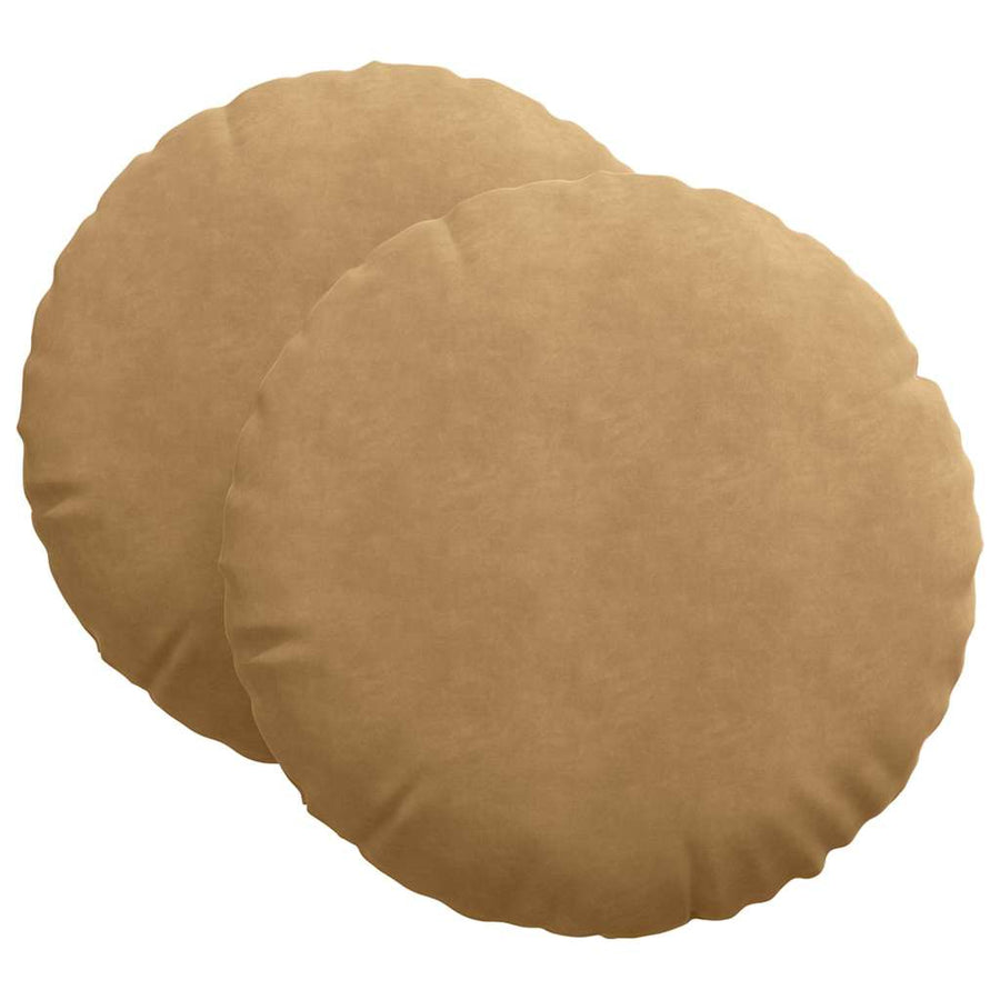 Zitkussens 2 pcs Bruin Ø 40 x 13 cm Fluweel
