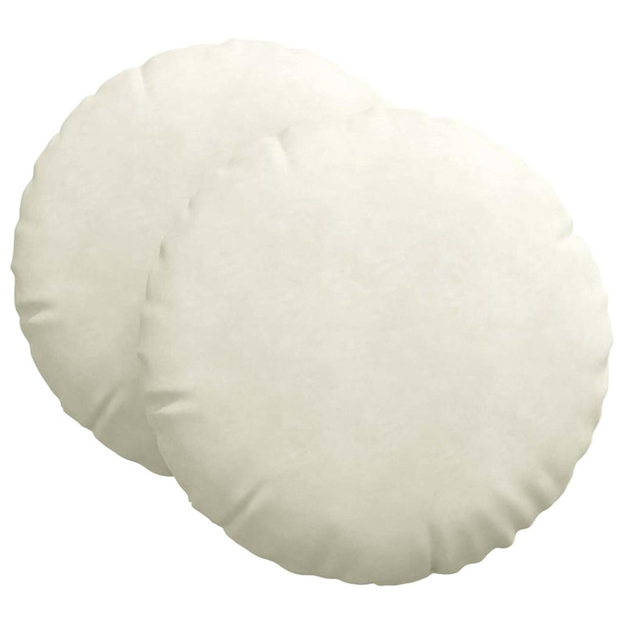 Zitkussens 2 pcs Crème Ø 40 x 13 cm Fluweel