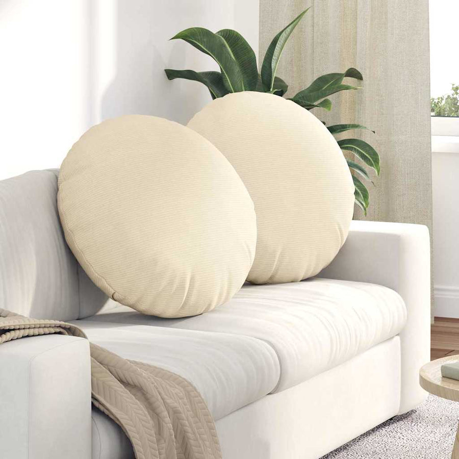 Zitkussens 2 pcs Crème Ø 60 cm Katoen Stof