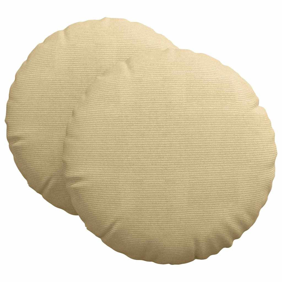 Zitkussens 2 pcs Grijs groen Ø 60 cm Katoen Stof
