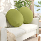 Seat Cushions 2 pcs Light Green Ø80 x 29 cm Fabric