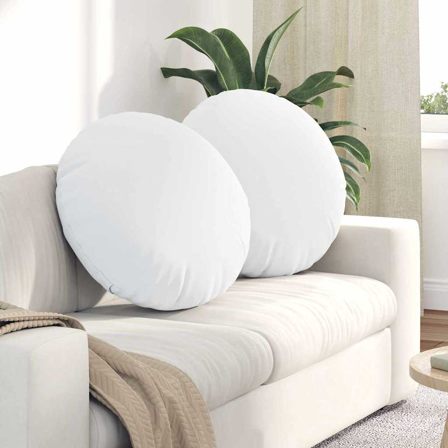 Zitkussens 2 pcs Wit Ø80 x 29 cm Stof