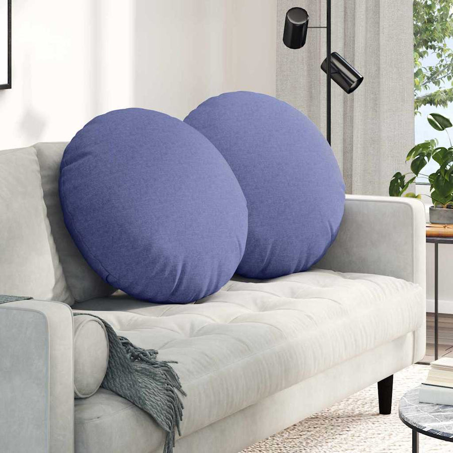 Zitkussens 2 pcs Jeans Blauw Ø80 x 29 cm Stof