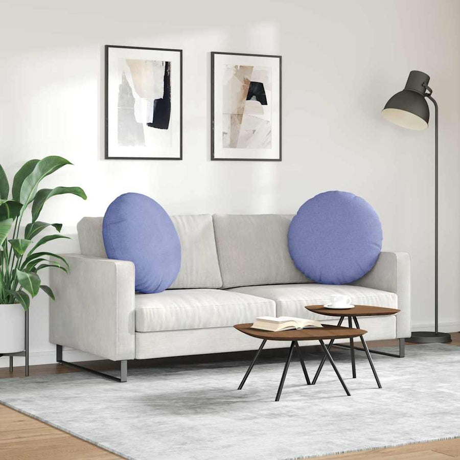 Zitkussens 2 pcs Jeans Blauw Ø80 x 29 cm Stof