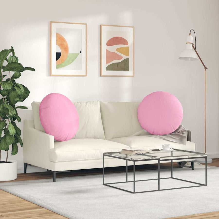 Zitkussens 2 pcs Roze Ø80 x 29 cm Stof