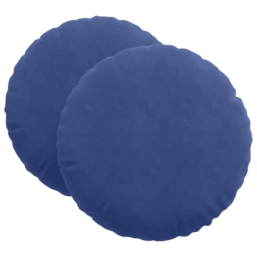 Zitkussens 2 pcs Politieblauw Ø 40 x 13 cm Fluweel