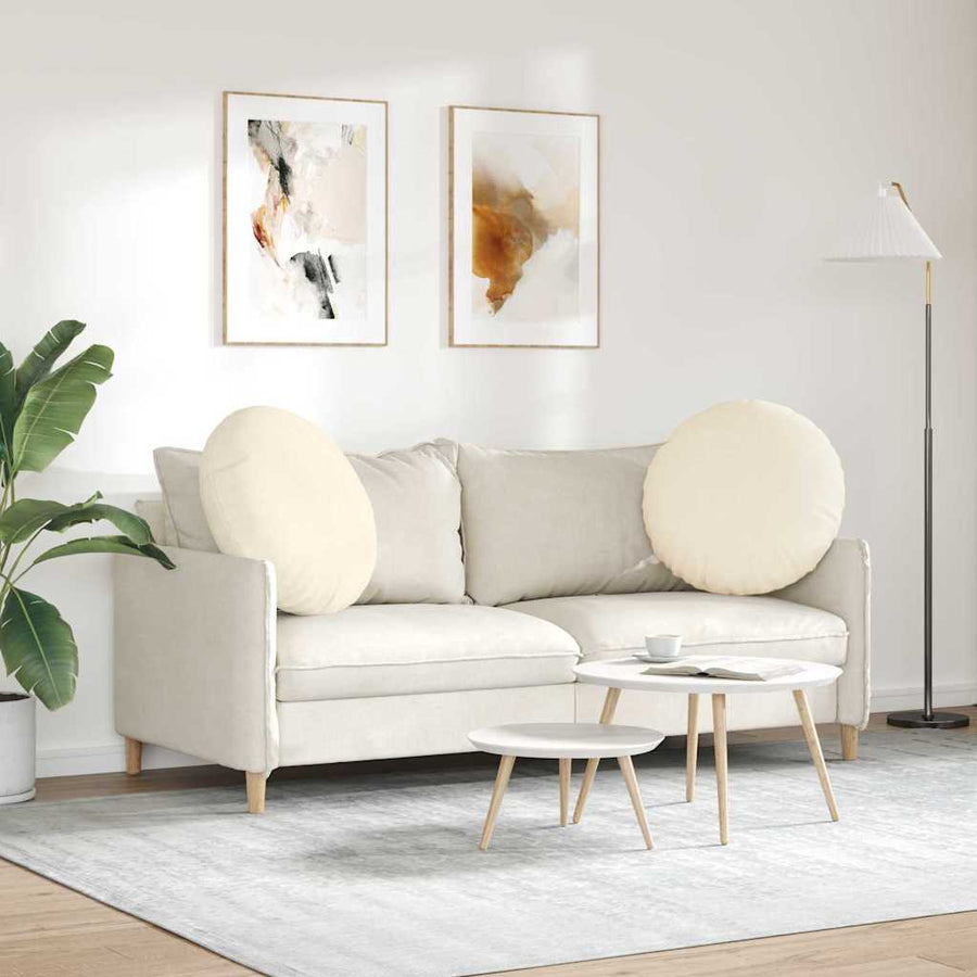 Zitkussens 2 pcs Crème Ø 80 cm Katoen Stof