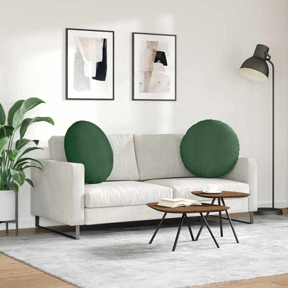 Zitkussens 2 pcs Donkergroen Ø 80 cm Katoen Stof