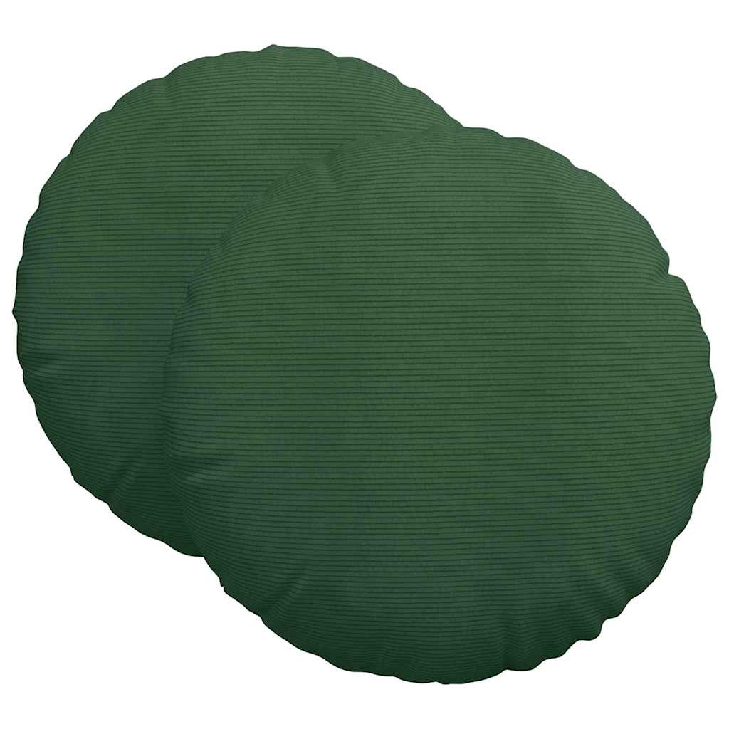 Zitkussens 2 pcs Donkergroen Ø 80 cm Katoen Stof