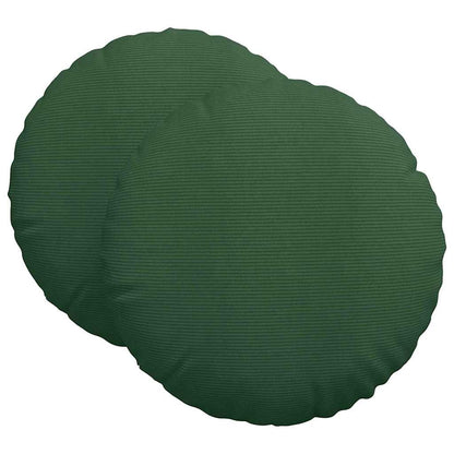 Zitkussens 2 pcs Donkergroen Ø 80 cm Katoen Stof