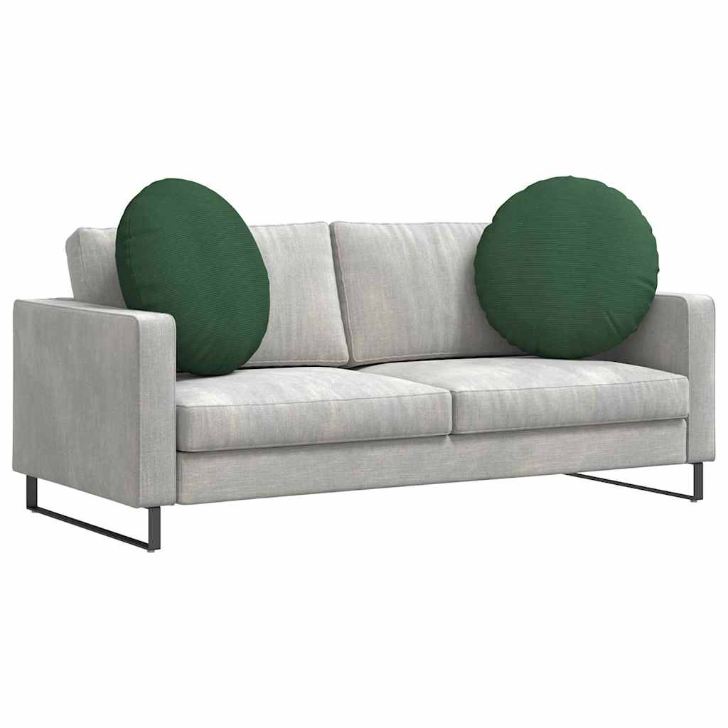 Zitkussens 2 pcs Donkergroen Ø 80 cm Katoen Stof