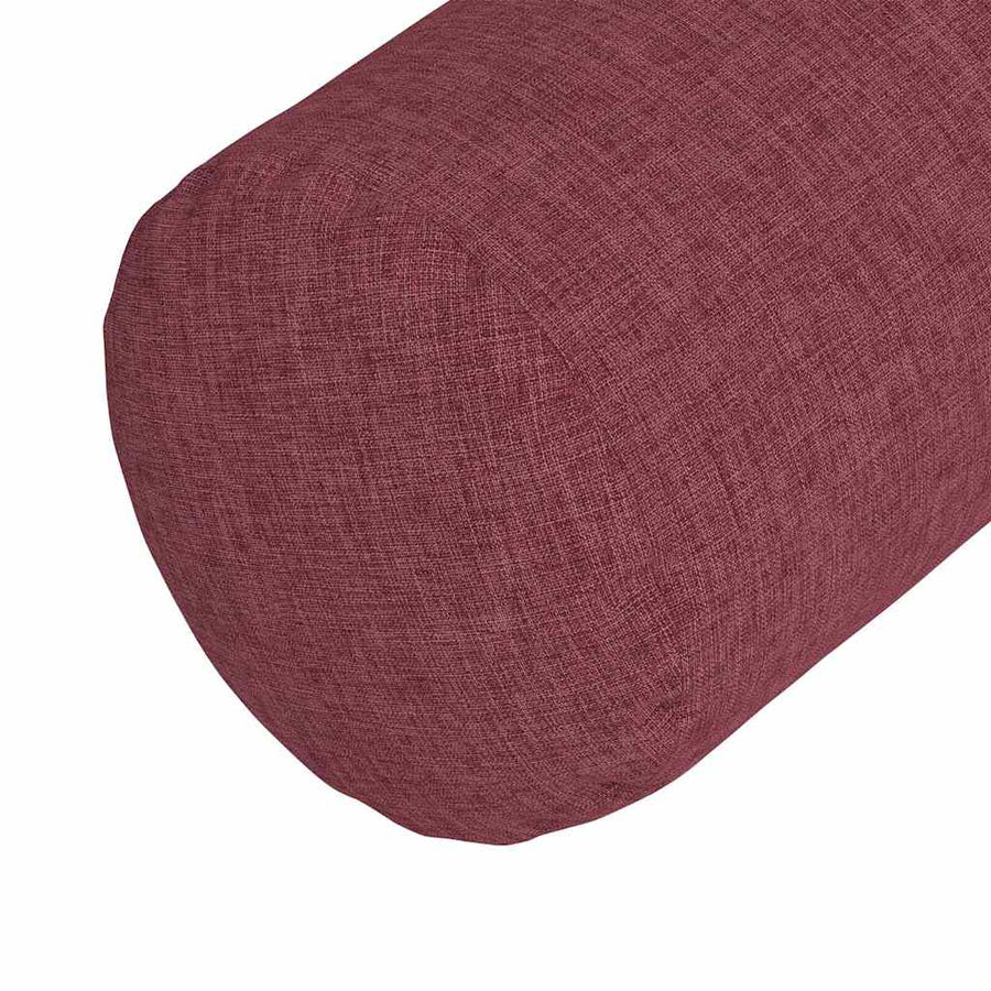 Bolster Kussens 2 pcs Wijnrood Ø 15 x 40 cm Stof