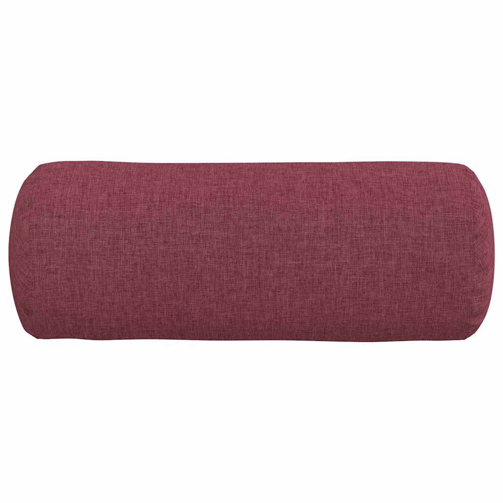 Bolster Kussens 2 pcs Wijnrood Ø 15 x 40 cm Stof