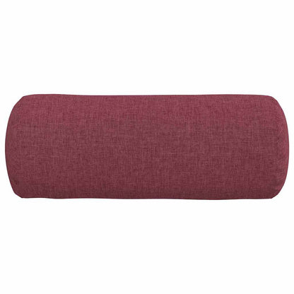 Bolster Kussens 2 pcs Wijnrood Ø 15 x 40 cm Stof