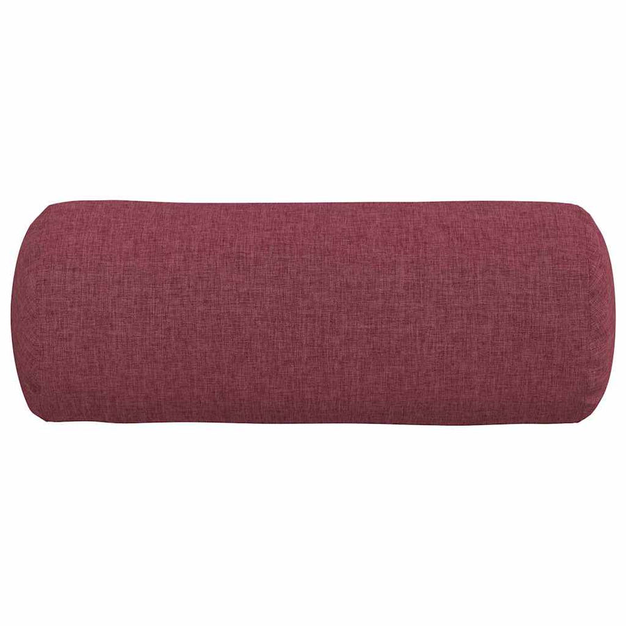 Bolster Kussens 2 pcs Wijnrood Ø 15 x 40 cm Stof