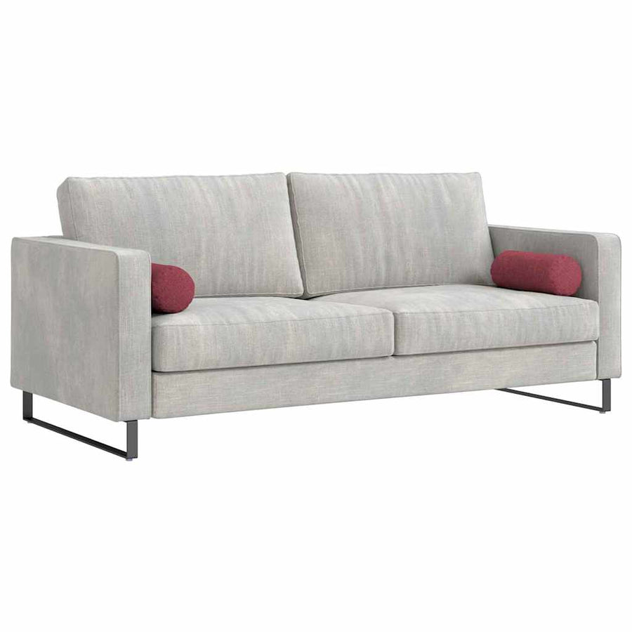 Bolster Kussens 2 pcs Wijnrood Ø 15 x 40 cm Stof