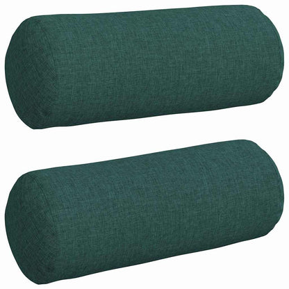 Bolster Kussens 2 pcs Donkergroen Ø 15 x 40 cm Stof